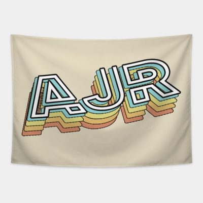 Ajr Retro Typography Faded Style Tapestry Official Ajr Band Merch