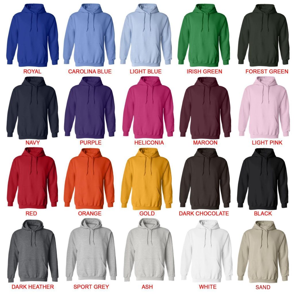 hoodie color chart - Ajr Band Shop